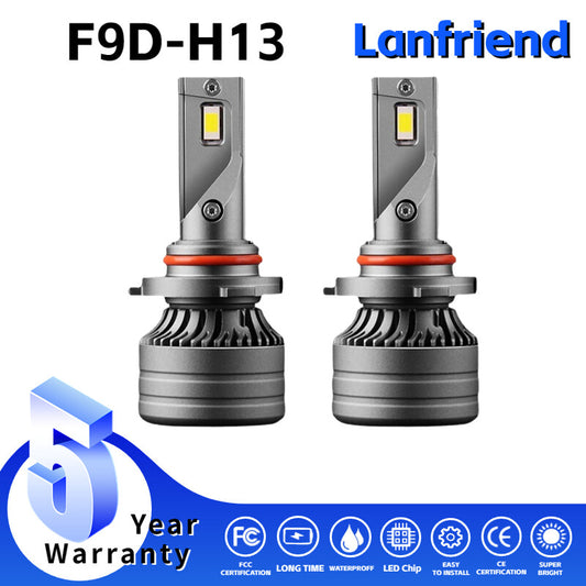 ?2x H13 LED Headlight Bulbs Hi Lo Beam 6000K 18000LM 12 Chips Super Bright Kit
