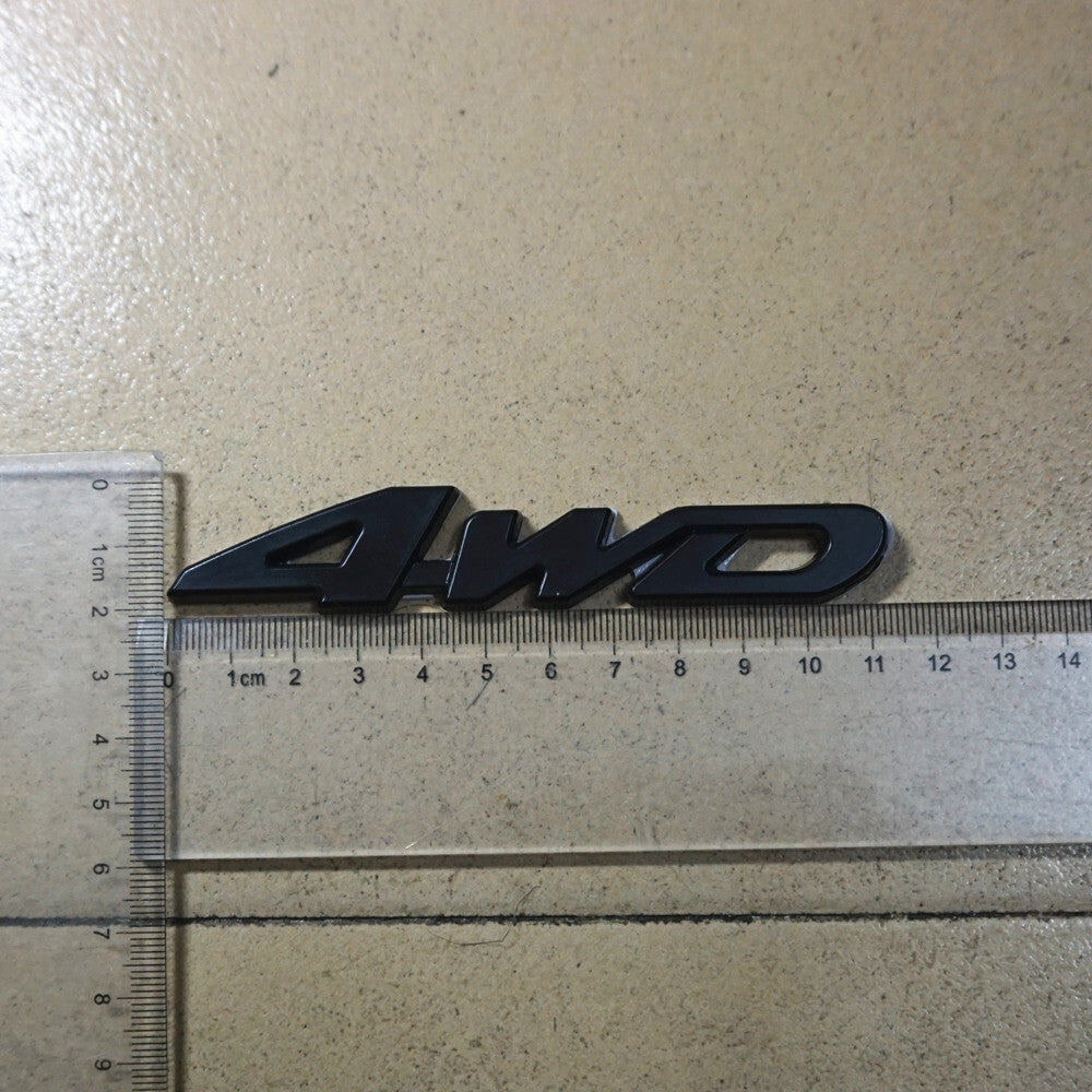 3x Matte Black 4WD High Metal Decal Sticker Badge Emblem Racing Engine SUV Trunk Q