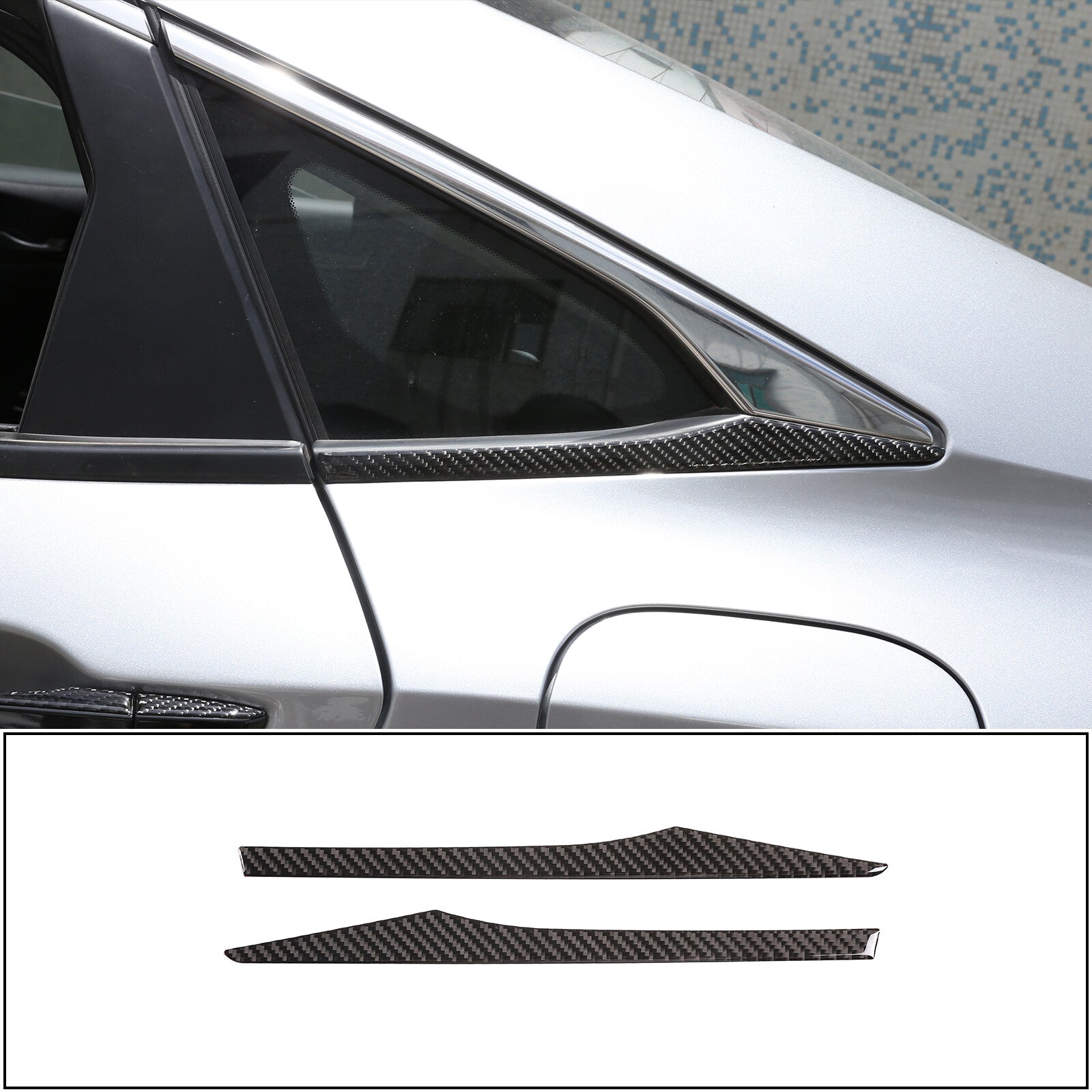 Silver Steel Tailgate Logo Trim Outer Panel for 86 GT 12-20 - v