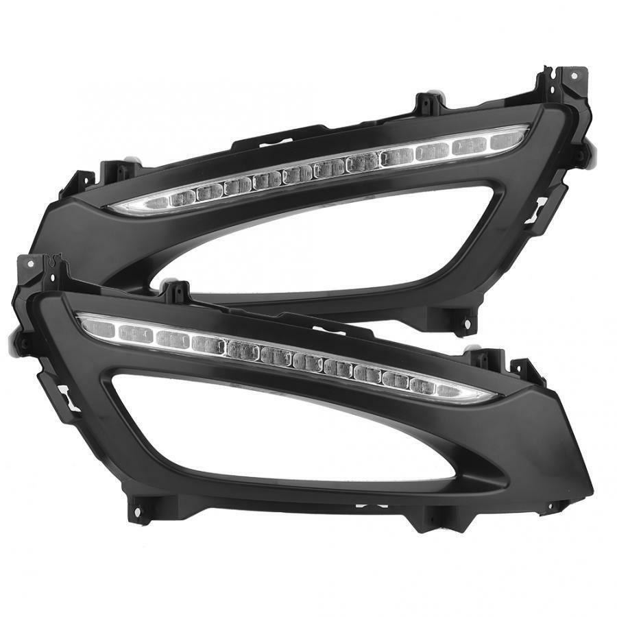 A pair of LED daytime running lights (DRLs) in white for Kia K5 Optima 2011-2013 .