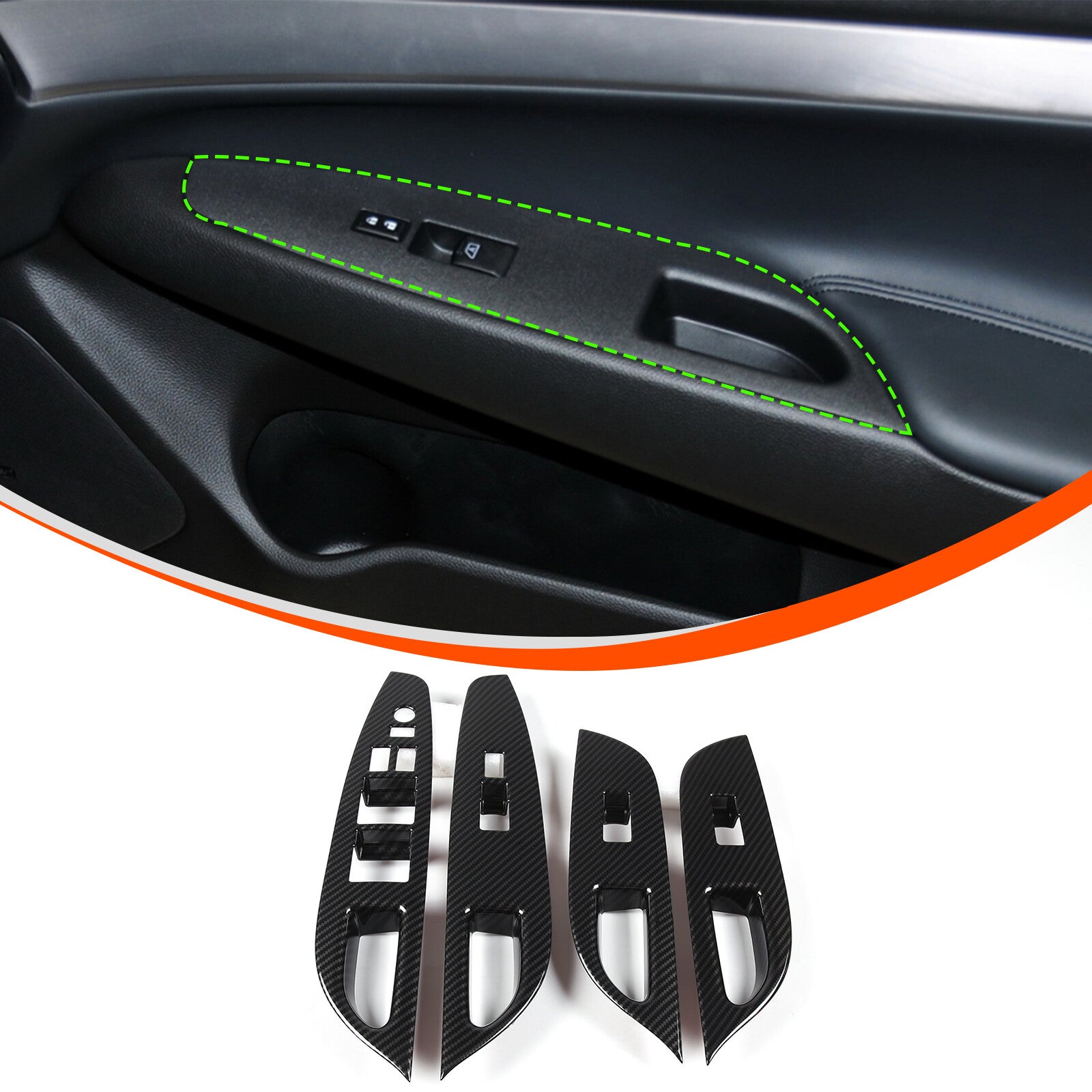 Carbon Fiber Center Dash Storage Box Panel Decal for Maverick 22-23- v