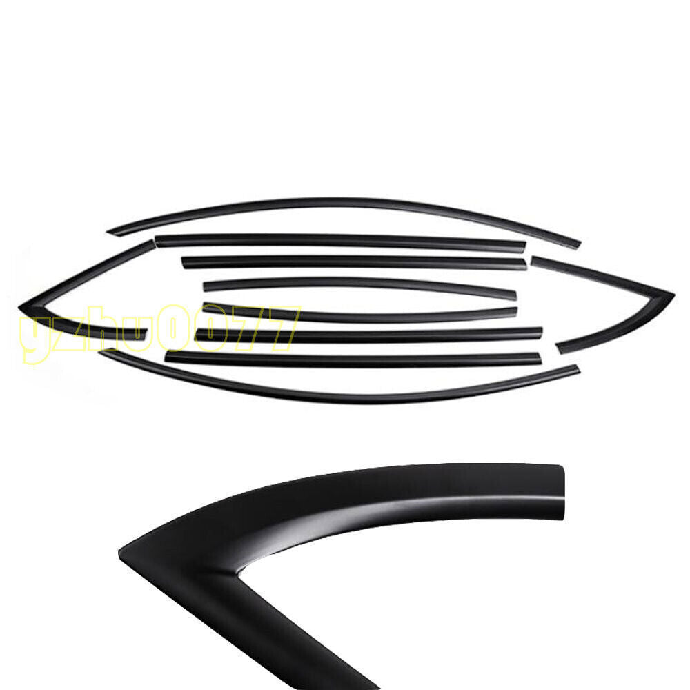 10For 2018-22 Model 3 Matte Black Side Window Molding Strips Cover Trim B n