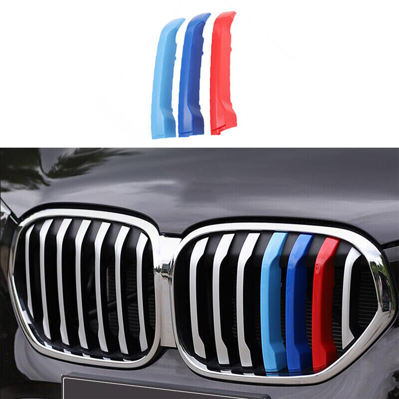 for BMW X1 2020-2022 3-Color Car Front Center Mesh Grille Grill Strip Cover Trim