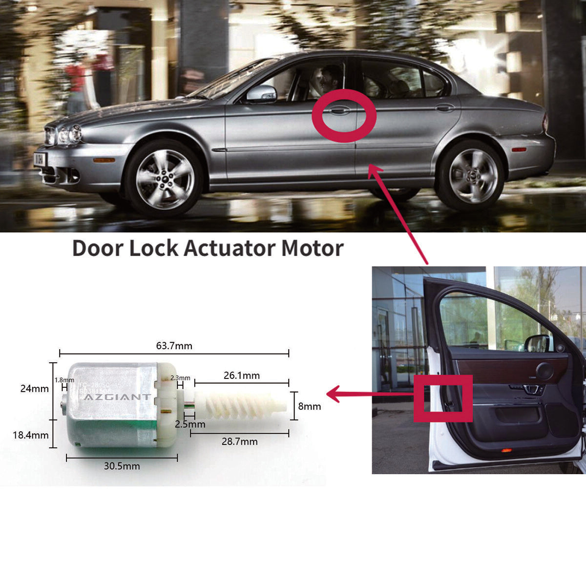 FC-280SC-15240 Door Latch Actuator Motor for 2019-2022 for JAC J7