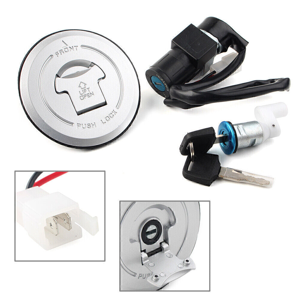 Ignition Switch Fuel Gas Cap for Seat Lock Key Fit 03-07 for Honda CBR125 CBR125RR 125cc