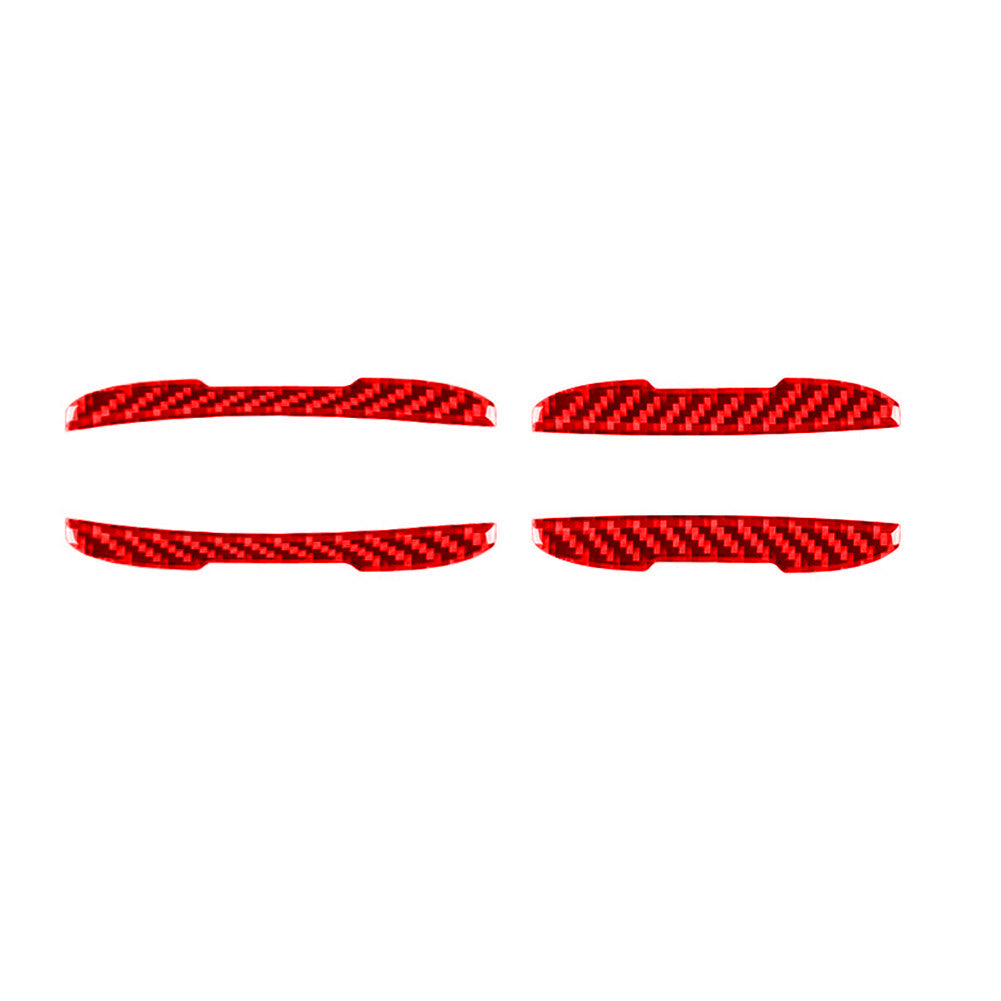Red Carbon Fiber Center Gear Shift Panel Cover Trim for Jeep Liberty 2008-2012 v