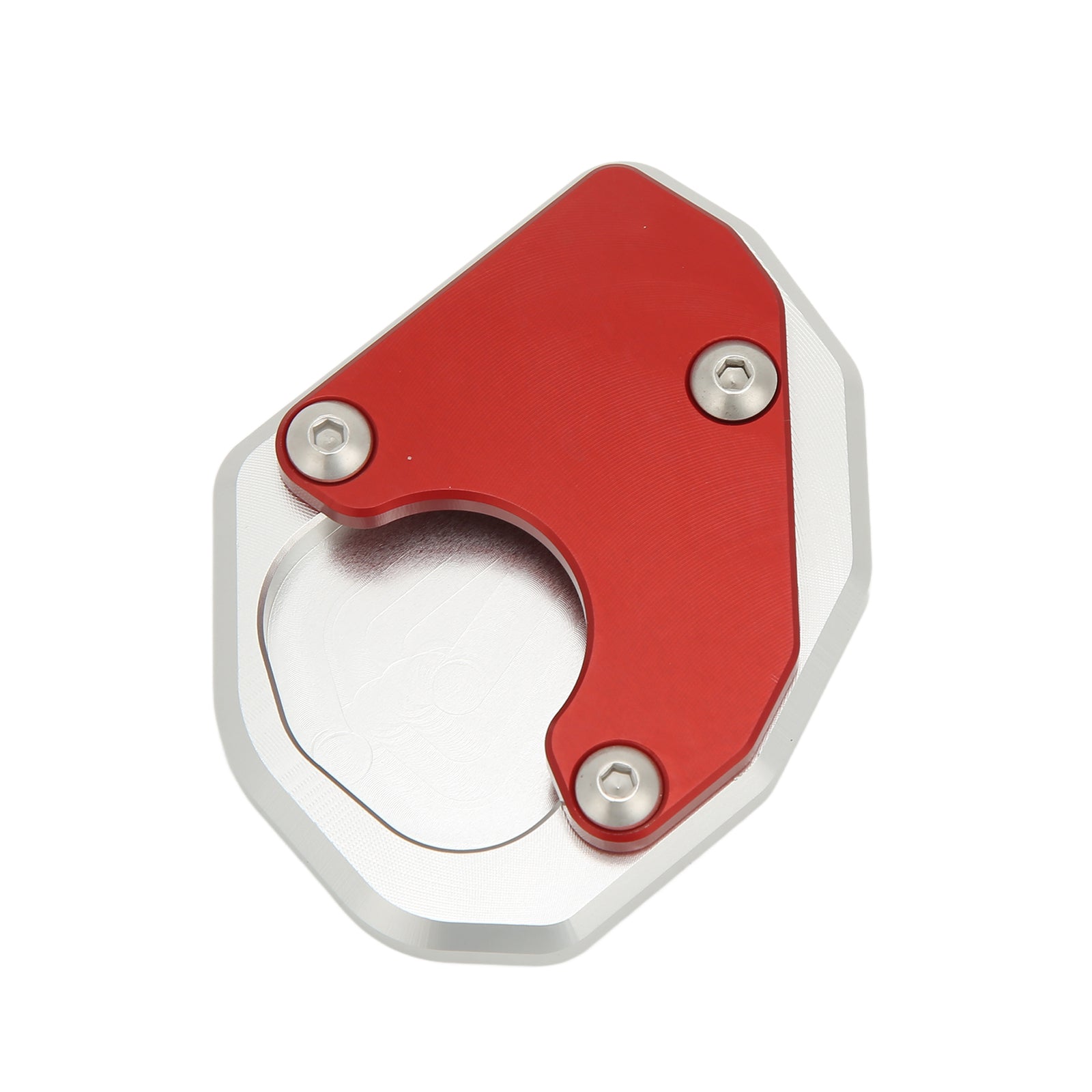 Auto Motorcycle Side Stand Enlarged Plate Aluminium Alloy Red Parts For 660