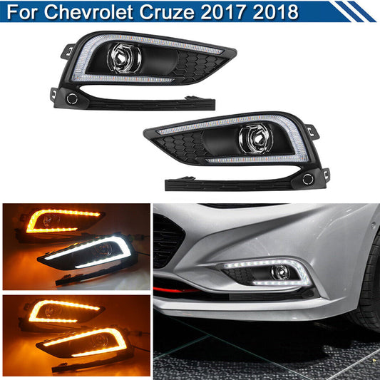 Daytime Running Lights LED DRL Fog Lamp Replacement Bumper for Chevrolet for Cruze