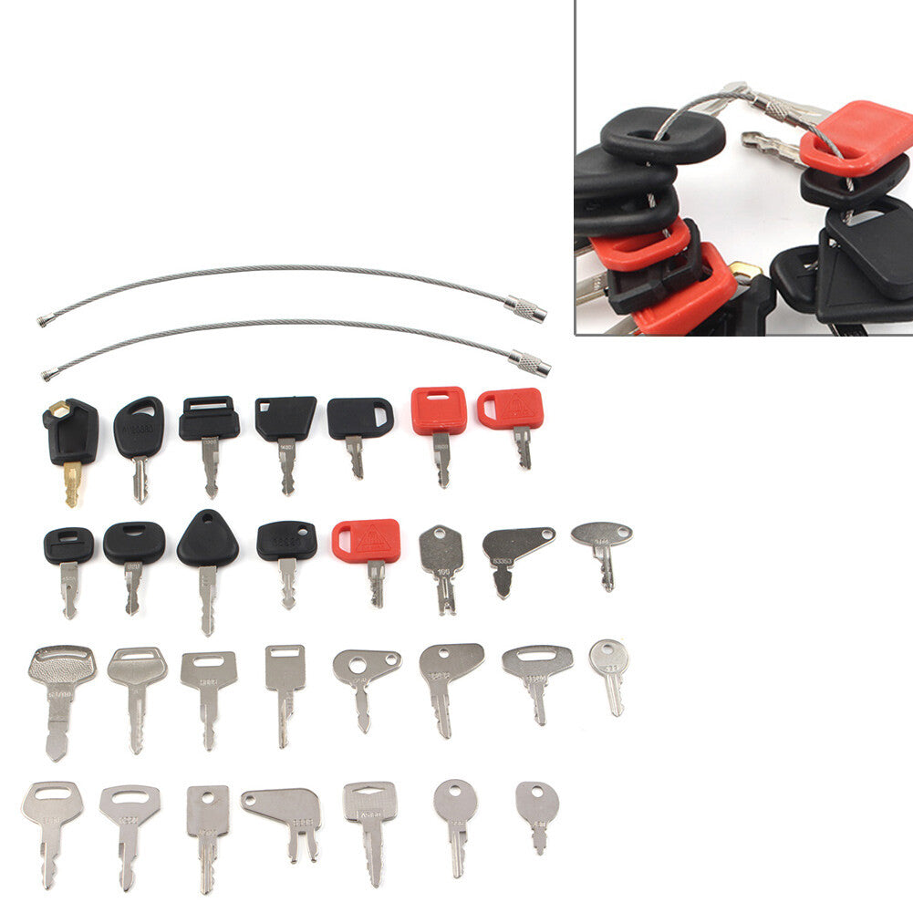 30 Keys Heavy Equipment Construction Ignition Key Set for Kubota