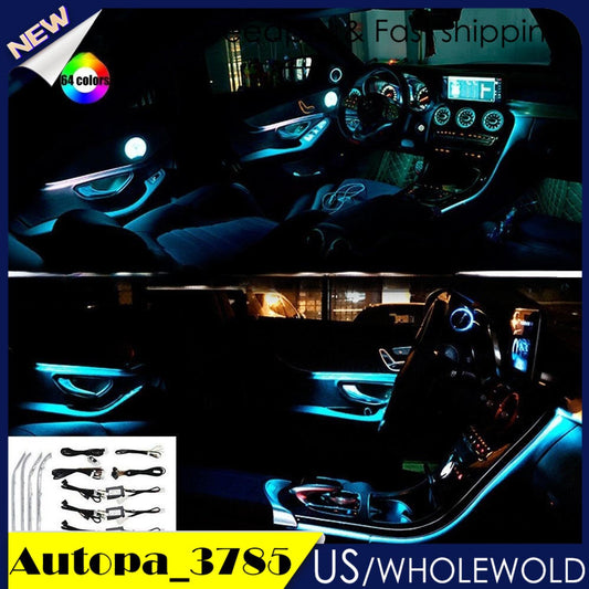 64 Color Ambient Light Atmospheric Light Set for Mercedes-Benz C GLC X253 W205