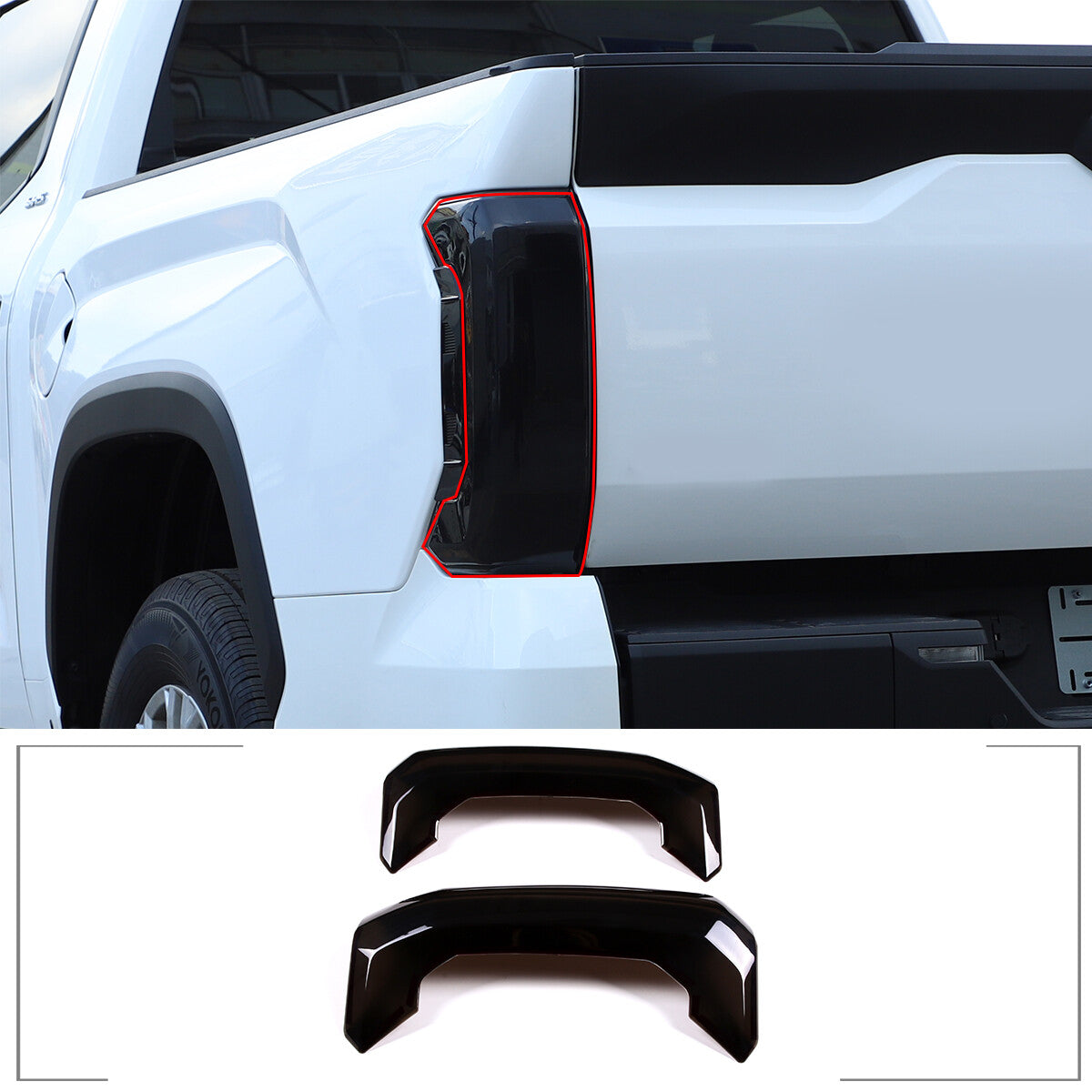 Orange ABS interior 4-door handle frame cover decoration suitable for Maverick 2022-2023 - v