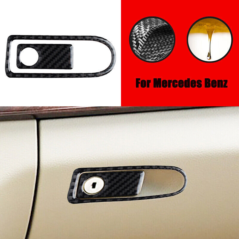 Carbon fiber car glove box switch panel decorative sticker for C W205 GLC C180- n