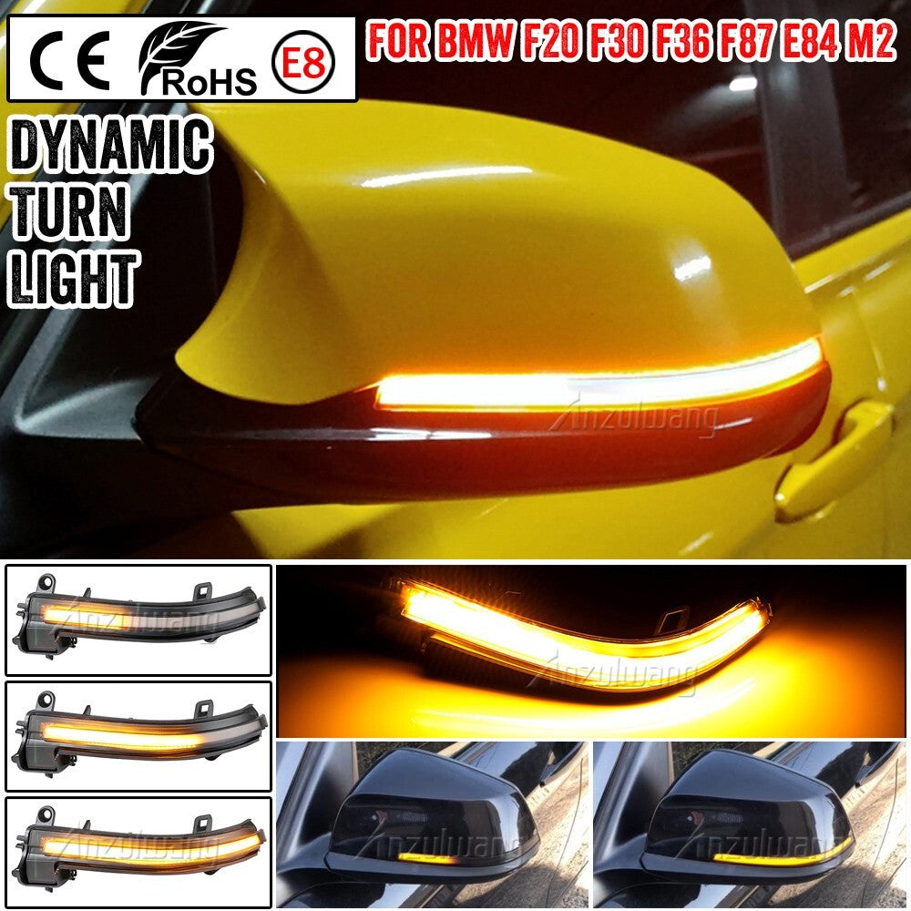 Dynamic Wing Mirror Indicator LED Turn Signal Light Lamp for BMW F30 F34 GT F22