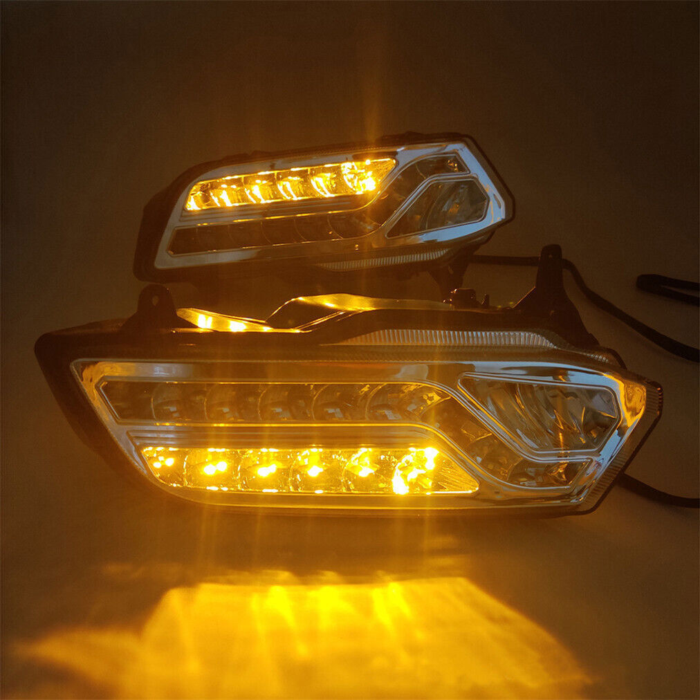 Pair Daytime Running Light LED Fog Head Lamp DRL For Polo 2015-2016 n