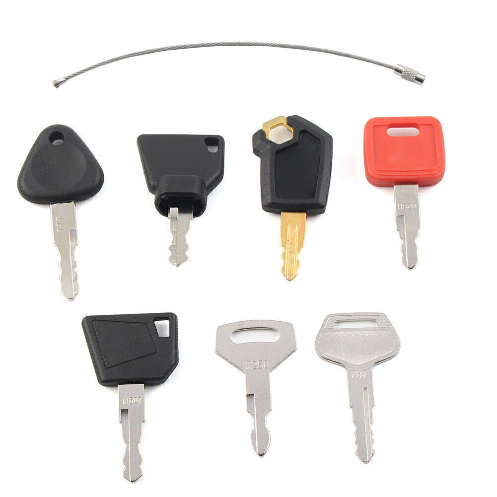 Heavy Equipment Construction Ignition 7 Keys Set For Case For Komatsu For JCB Q