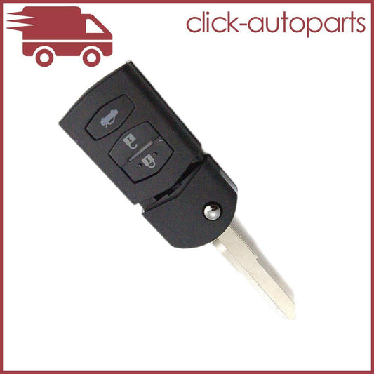 Flip Remote Key Shell FOB Case Uncut 3 Buttons Fits for Mazda 2 3 5 6 MX5 RX8 Q