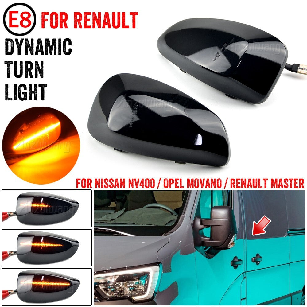 Sequential LED Dynamic Side Mirror Turn Signal Light Assembly for Renault Master