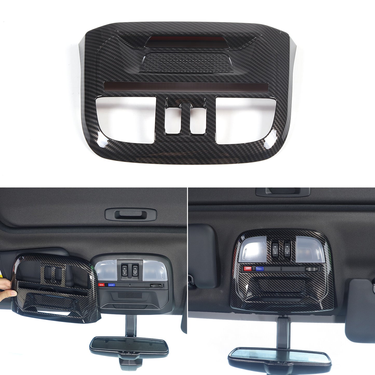 Silver steel front bumper air intake decoration suitable for Hummer H3 2005-2009 - v