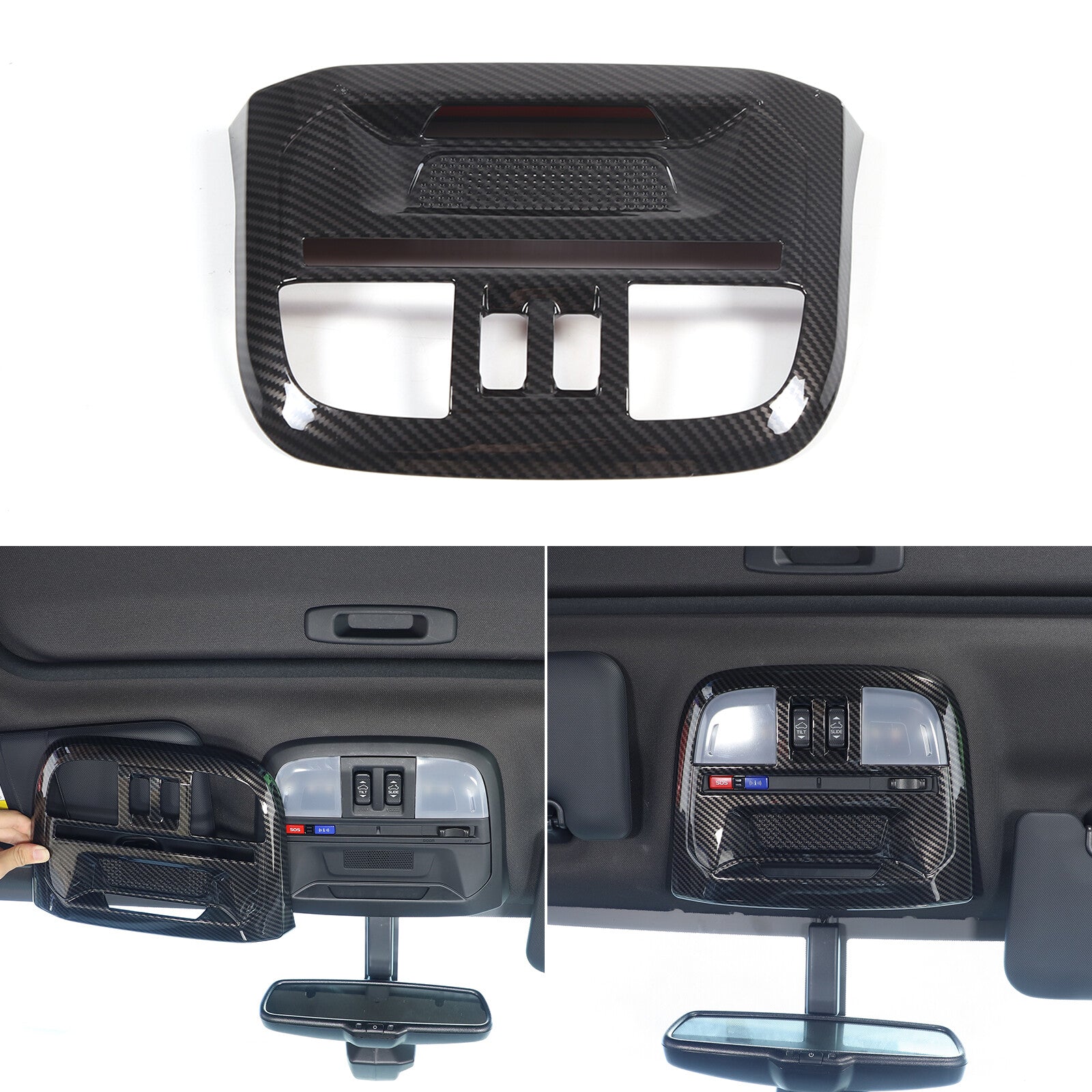 Silver steel front bumper air intake decoration suitable for Hummer H3 2005-2009 - v