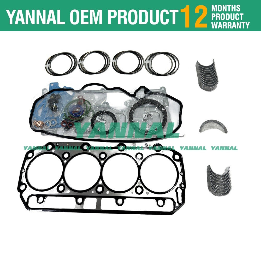 4TNE98 Overhaul Heavy Ring Kit for Excavators, Loaders, Tractors, and Trucks