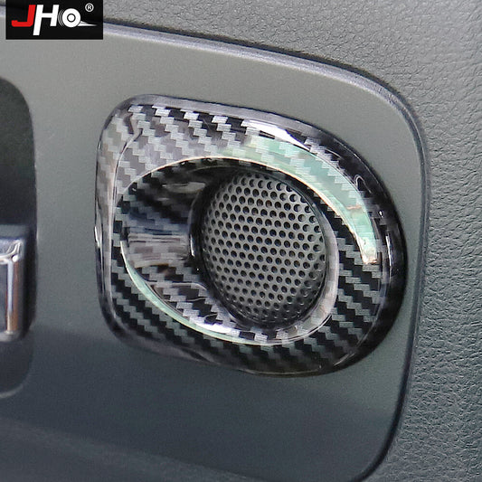 Carbon Fiber ABS Rear Door Speaker Cover Trim Decor for Toyota Tundra 2014-2021