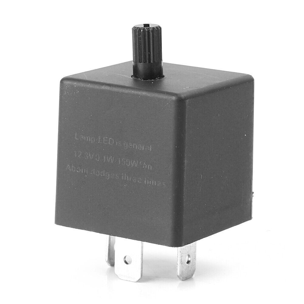 CF13 DC 12V 3-Pin Flasher Relay Car Motorcycle Adjustable Turn Signal Light Kit Q