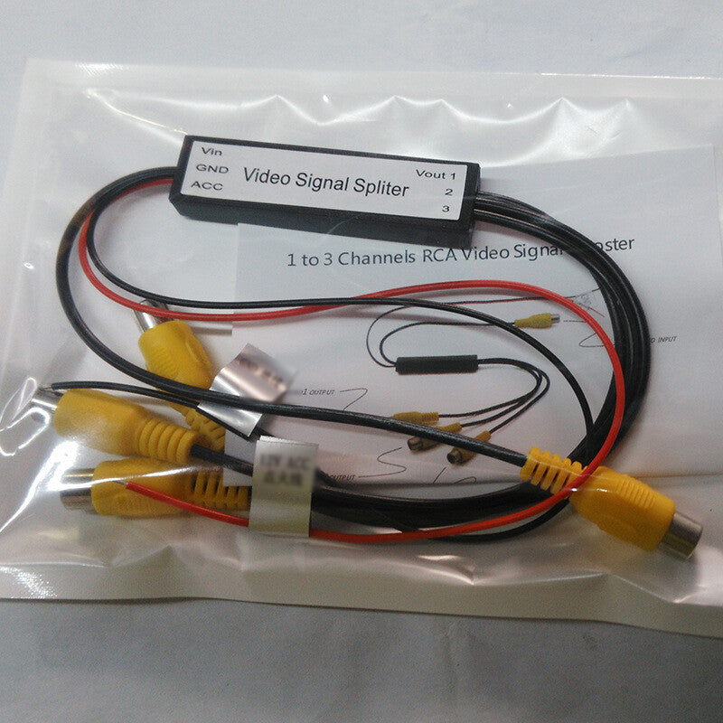 In-vehicle DVD TV video monitor amplifier enhancer distributor RCA distributor parts