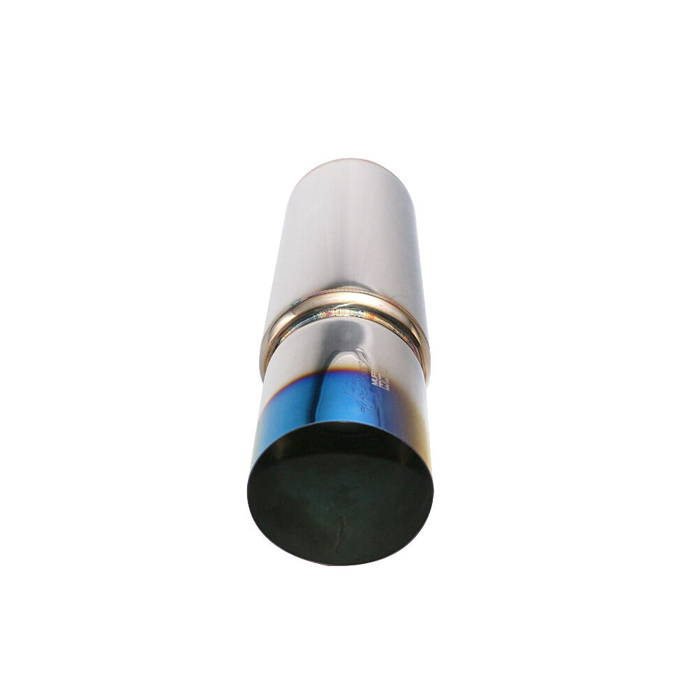 3' Inlet 4.5 Outlet Great Sound Exhaust Muffler Tips 5 Body Resonator Blue