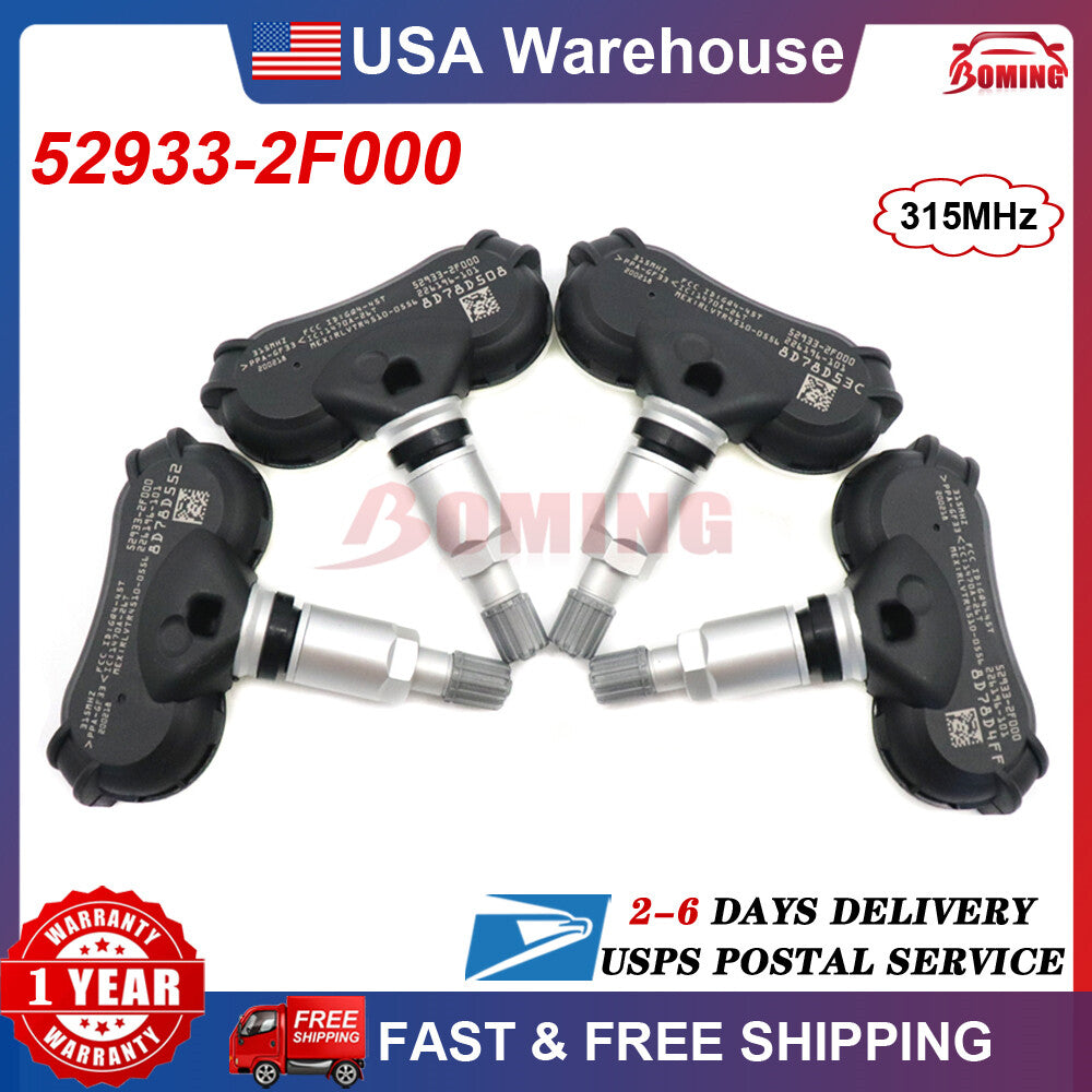 4PCS NEW TPMS TIRE PRESSURE SENSOR 52933-2F000 for Hyundai for Tucson for Kia Rio 315Mhz