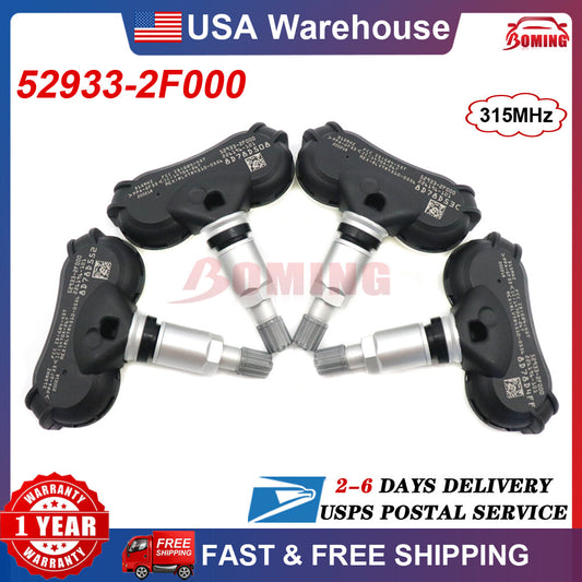 4PCS NEW TPMS TIRE PRESSURE SENSOR 52933-2F000 for Hyundai for Tucson for Kia Rio 315Mhz