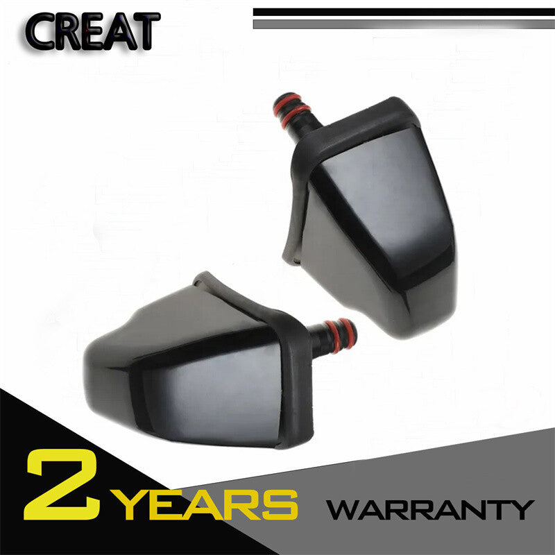 2pcs Black Headlight Washer Nozzle Sprayer Fit for Honda CRV CR-V MK2 2001-2005
