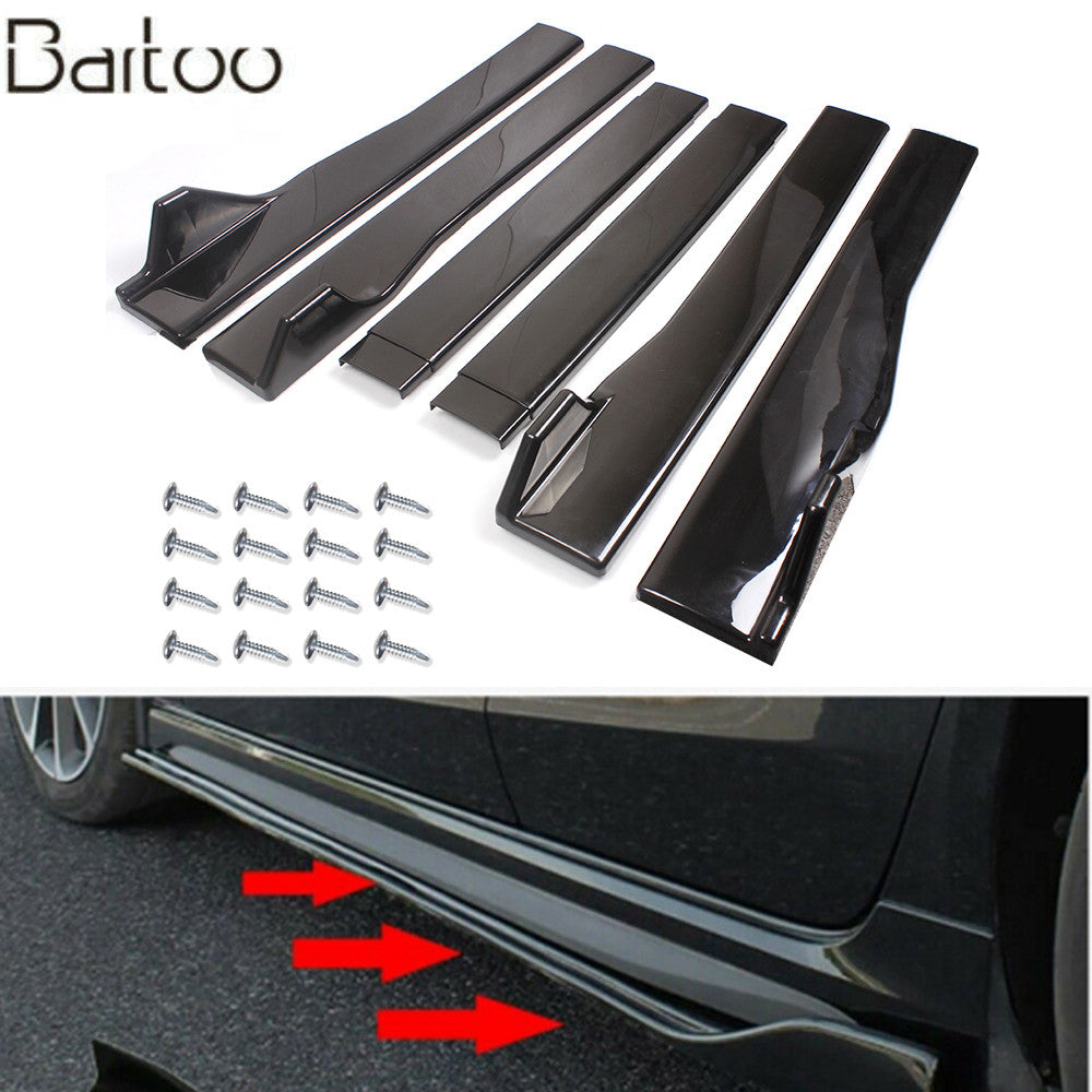 Universal Car 89.5 Side Skirt Extension Rocker Panel Body Kit Lip Splitters Q
