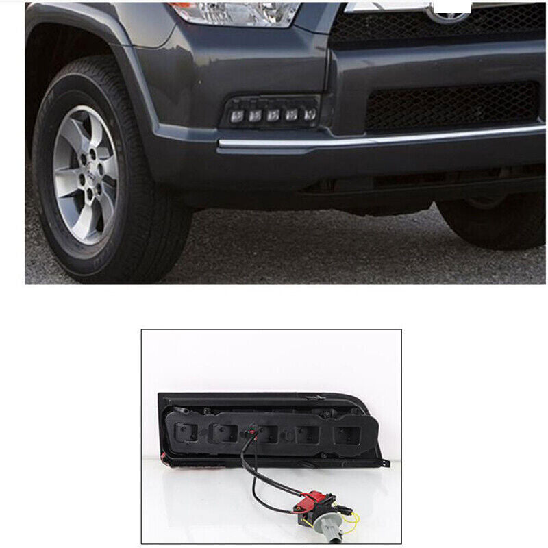 DRL LED Fog Lamp Daytime Running Light turn signal For Toyot@a 4Runner 2010-2013 n