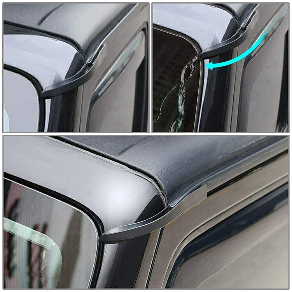for Jeep for Wrangler JK 2007-2017 2008 09 Water Rain Gutter Extension Trim Cover
