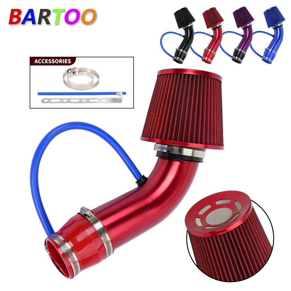 3in/76mm Car Cold Air Intake Filter Induction Kit Pipe Power Flow Hose System