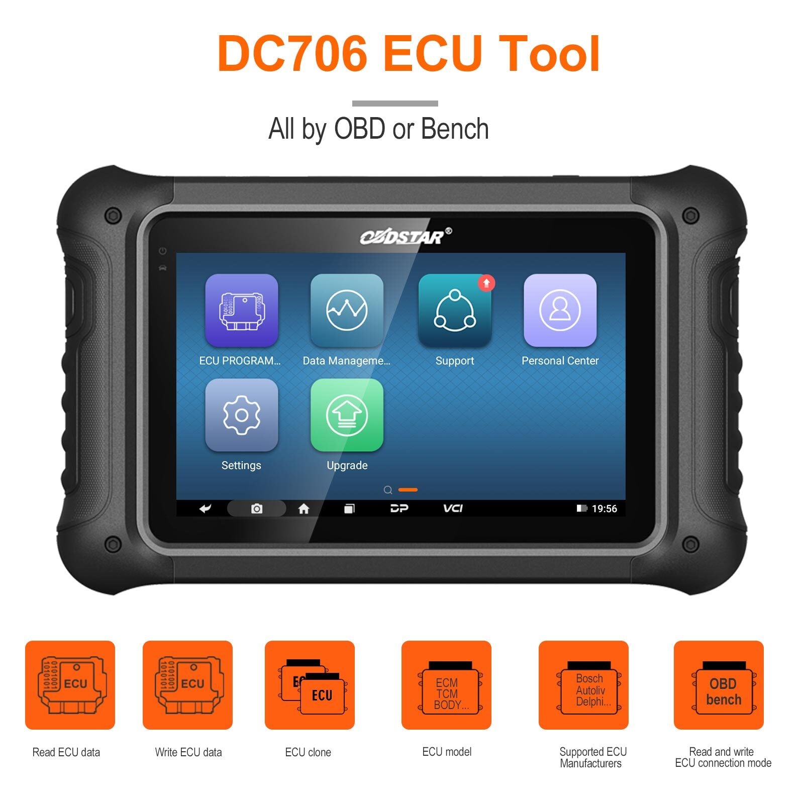 OBDSTAR DC706 E-CU Tool Full Version Car Motorcycle TCM BODY Clone + P003+ Kit