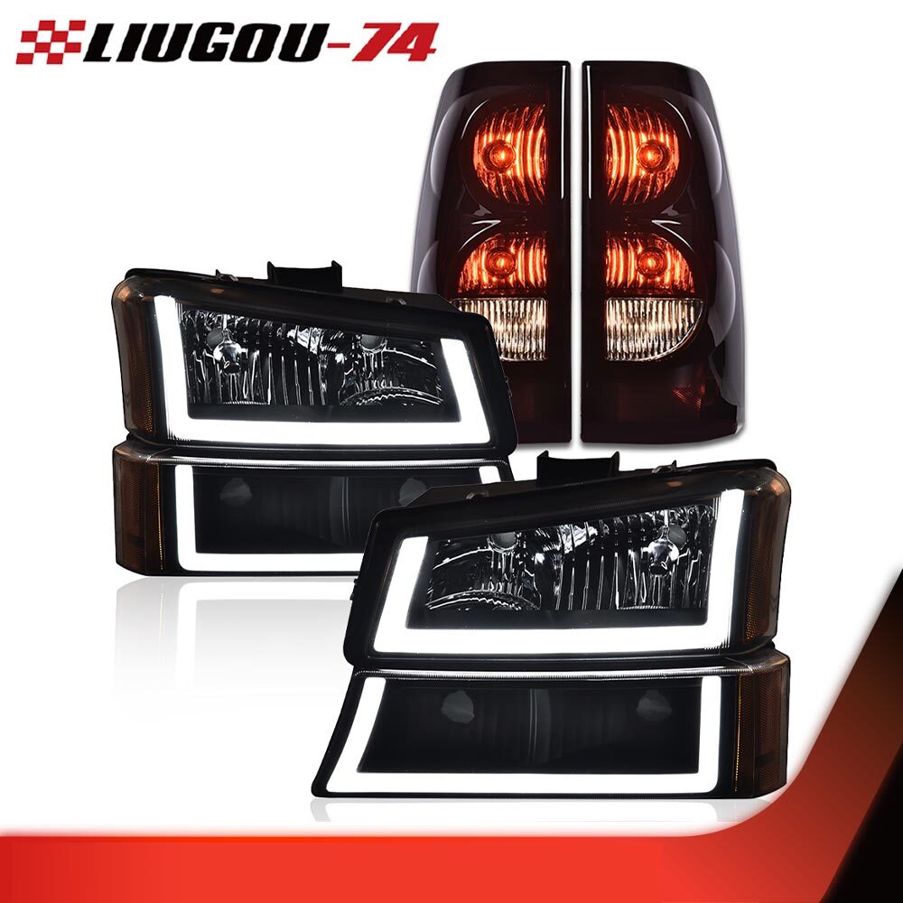 Suitable for 03-06 Silverado Amber LED DRL Black Shell Front and Rear Lights Brand New- v