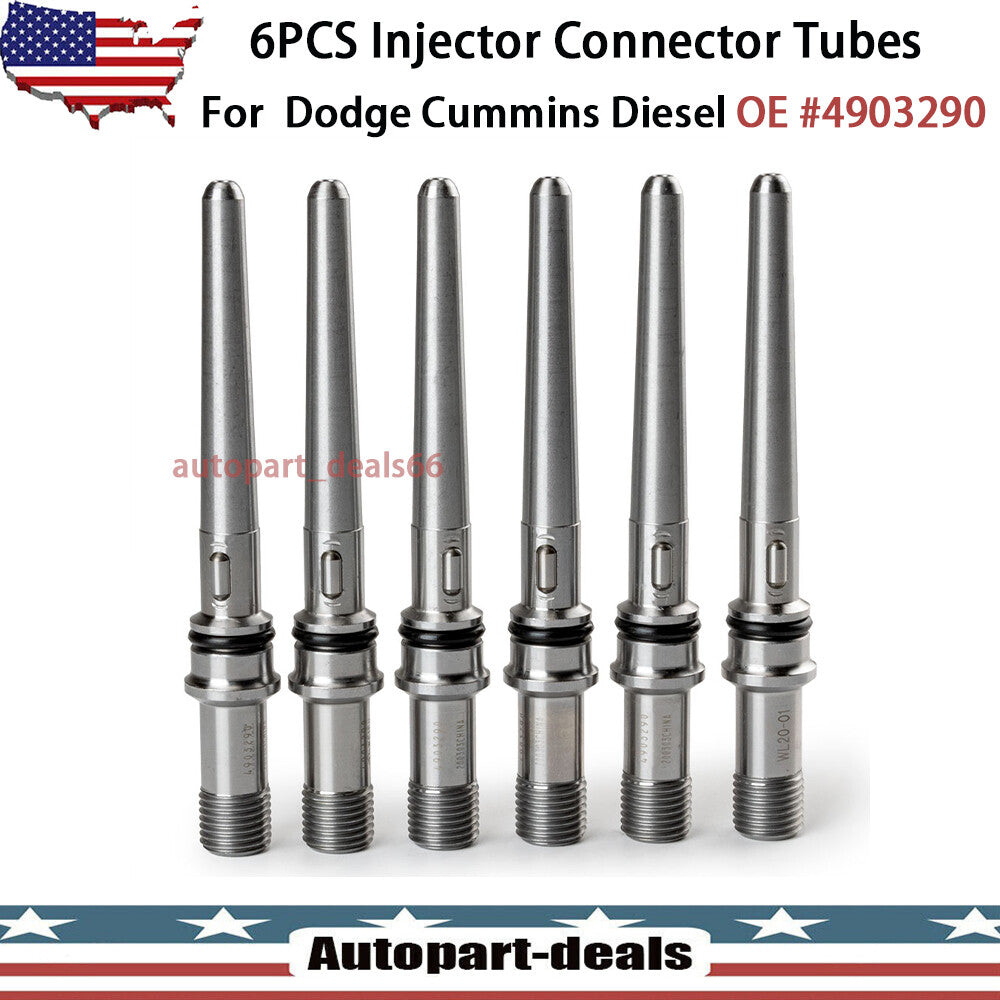 68005335AA 6x Injector Connector Tubes for Dodge Diesel 5.9 6.7L 4903290