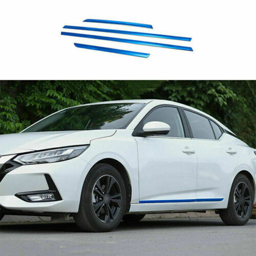 Blue Side Door Body Molding Strips Cover Steel for Nissan Sentra Sylphy 2020-23