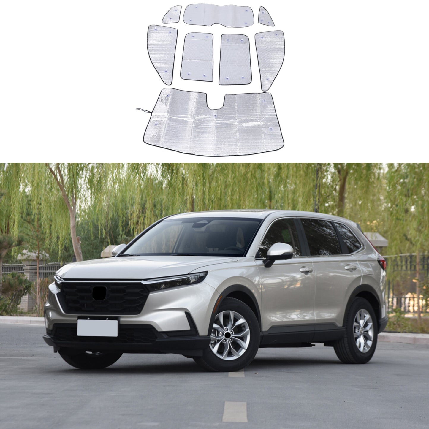 Full window sunshade with complete UV protection for 2023+ for Honda CRV - n