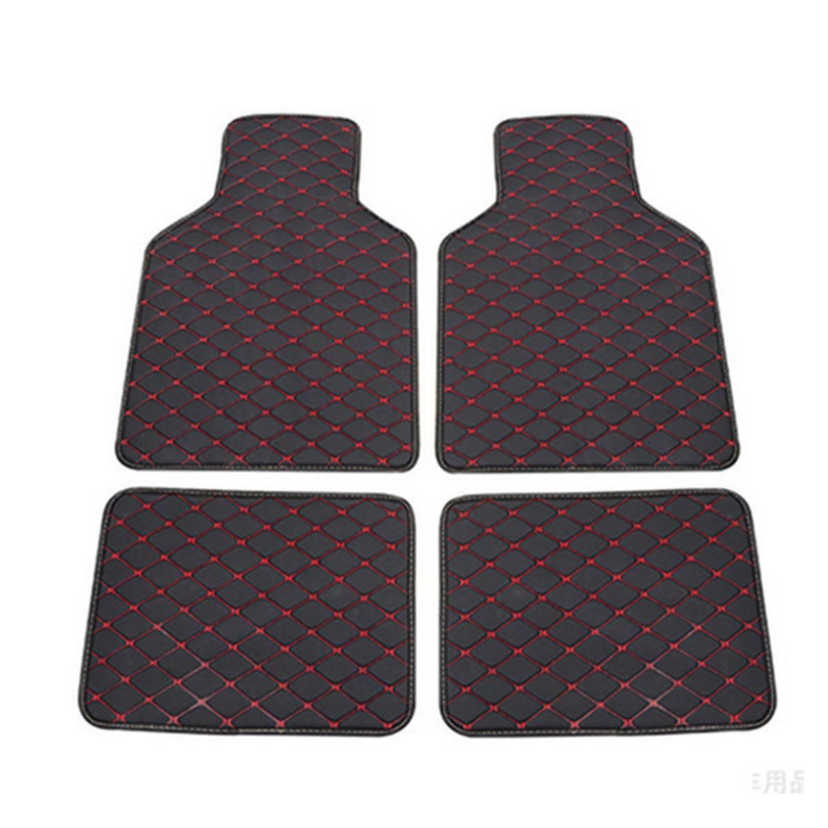 Front and rear car floor mats, waterproof and non-slip, 4-piece set, universal polyurethane synthetic leather. n