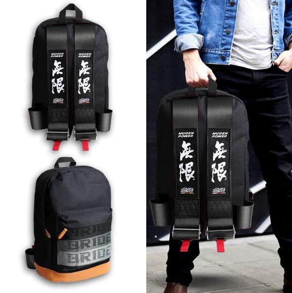 Bridal Gradient Fabric Backpack with Adjustable Shoulder Straps, Mugan Black, Suitable for Toyota