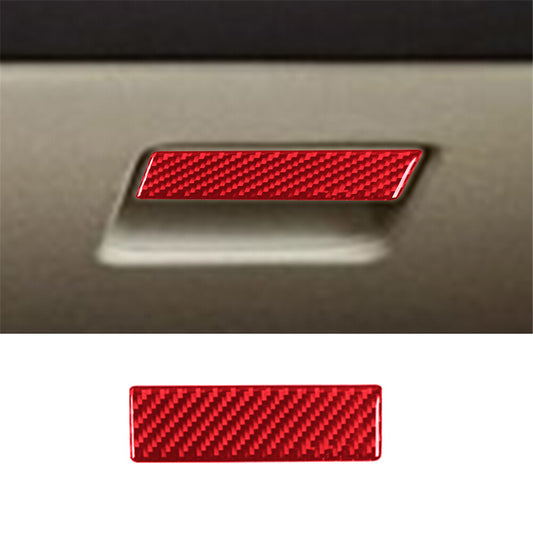 Red Carbon Fiber Glove Box Handle Cover Trim for Lincoln for Navigator 2007-2014
