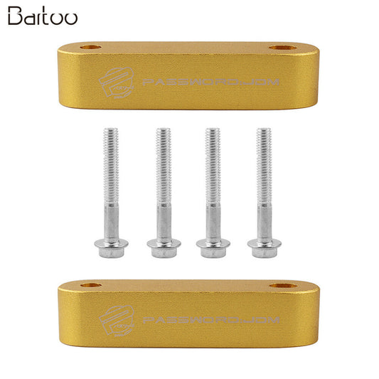 For 88-00 EG EK EM Chrome Motor Swap Hood Gold Vent Riser Spacer X 2 Q