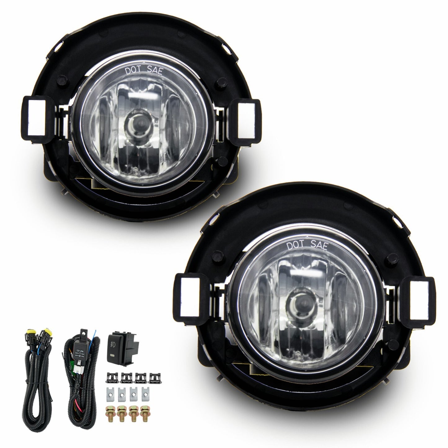 Fit For 2005 - 2015 for Xterra Clear Lens 1 Pair Front Bumper Fog Light - v