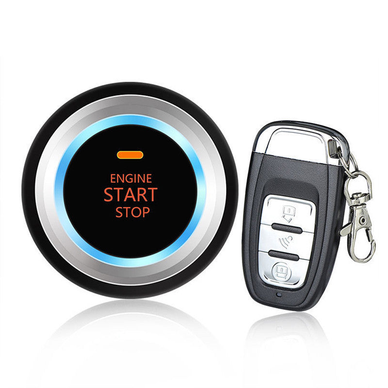 Car alarm, ignition start safety system, key engine start button remote control kit - n