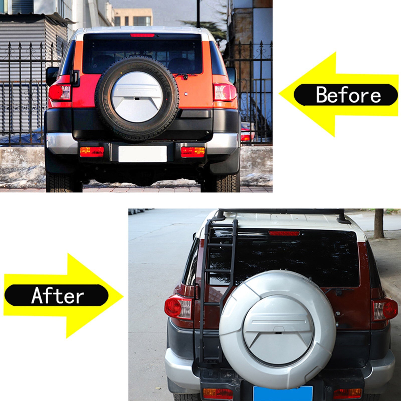Ladde for 2007-14 for Toyota FJ Cruiser Aluminum Car Tailgate Ladder Climber