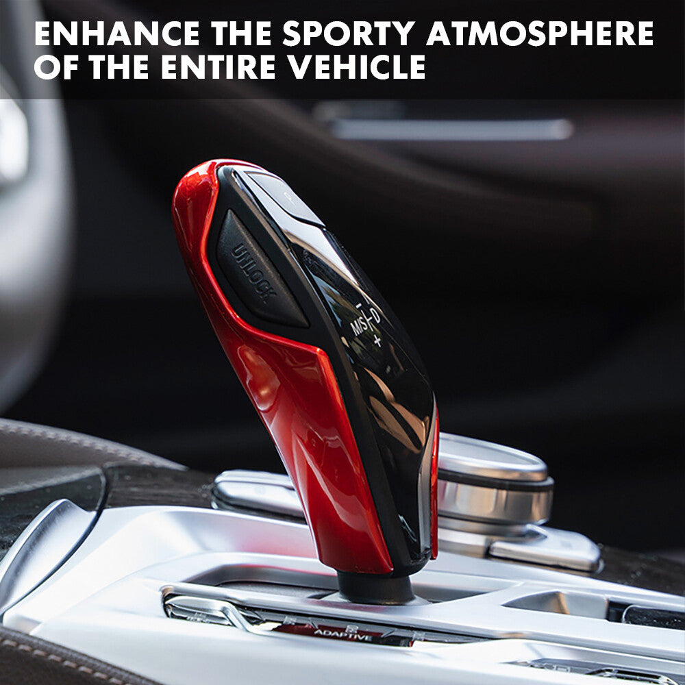 1-piece set suitable for X3 5 6 7 cars, speed gear shifter cover decoration, red - n