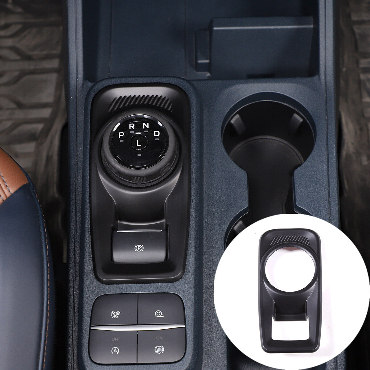 Carbon fiber center console gear shift plate cover decoration suitable for Hummer H3 05-09- v