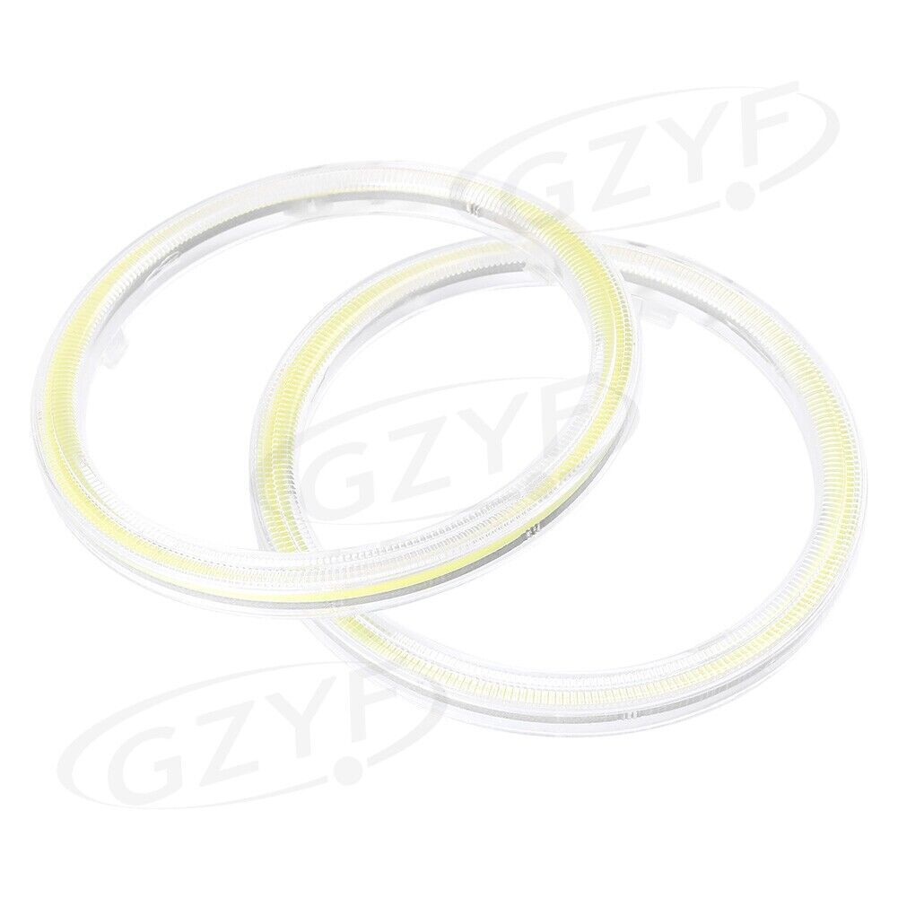2x 80mm 12V-24V Angel Eyes COB Halo Ring Light Headlight LED Headlamps Bulb po